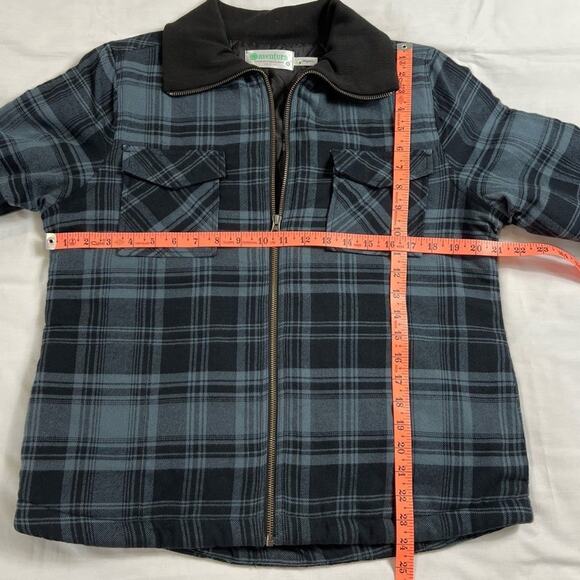 Aventura Women's Medium Organic Cotton Navy Plaid Full Zip Jacket - Picture 3 of 9
